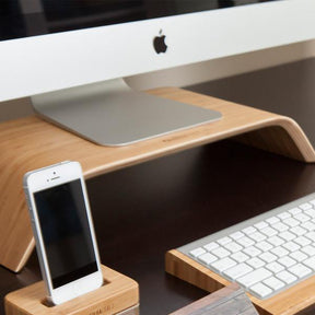 Bamboo Wood Monitor Stand