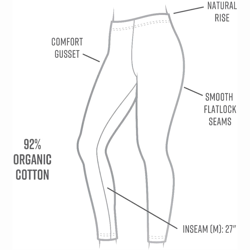 Organic Cotton Full Length Legging in colour 0001 | Taking Shape