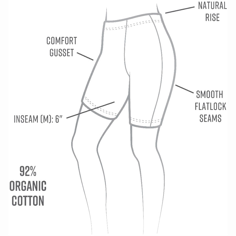 Organic Cotton Base Layer Bike Shorts