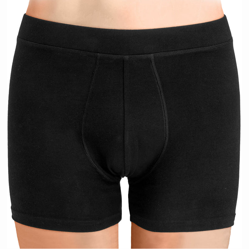 womens underwear boxer cotton black