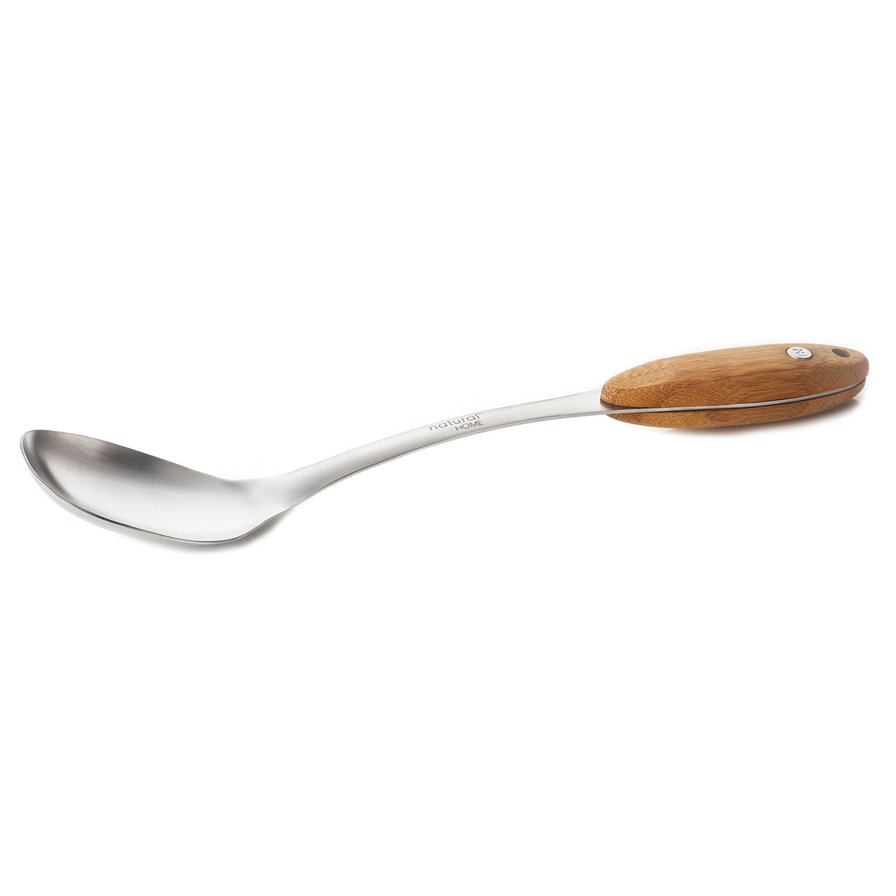 Stainless Steel and Bamboo Solid Spoon