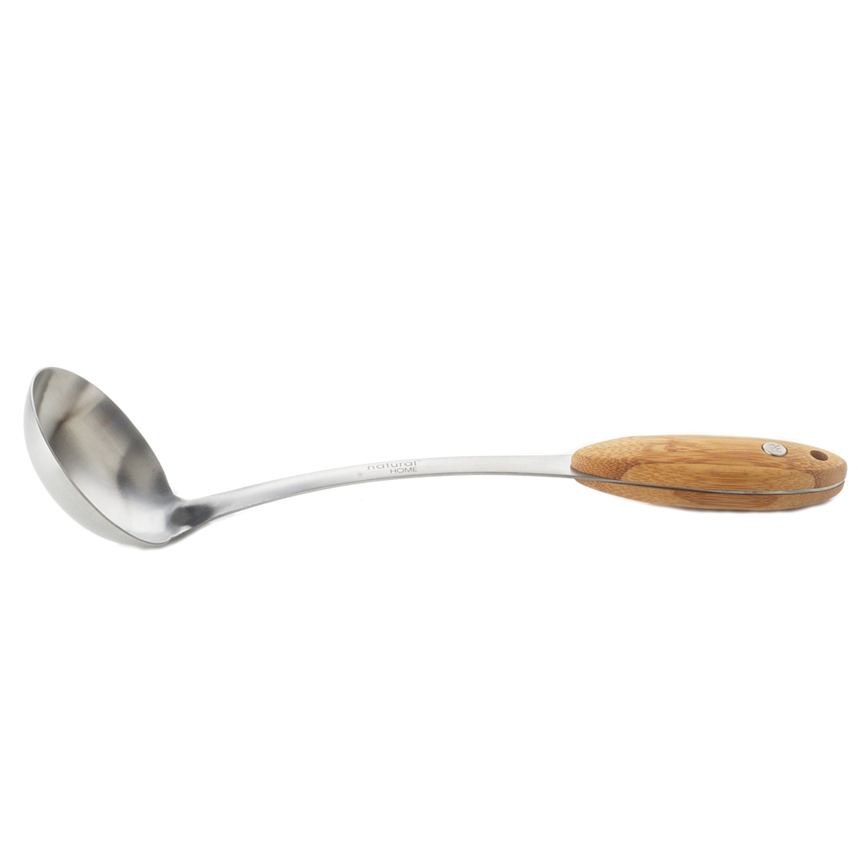 Stainless Steel and Bamboo Ladle