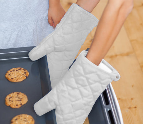 Baking gloves cotton, Natural