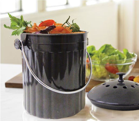 Ceramic Kitchen Compost Bin - Natural Home Brands