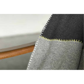 Gray Divide Throw Blanket