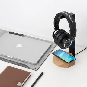 2-in-1 Wooden Headphone Stand