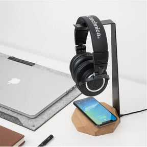 2-in-1 Wooden Headphone Stand