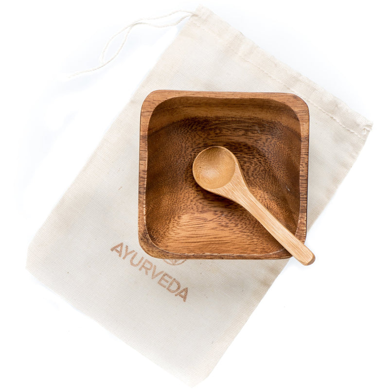 Wooden Facial Bowl + Spoon