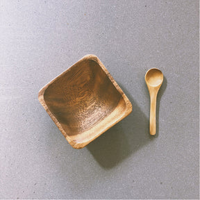 Wooden Facial Bowl + Spoon