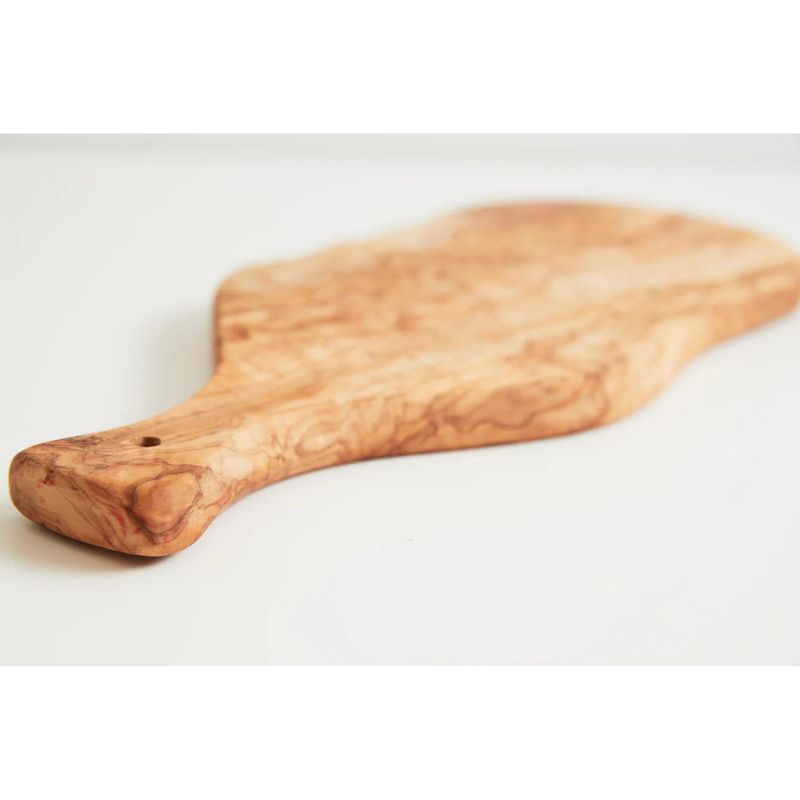 Italian Olivewood Charcuterie Board with Paddle Handle