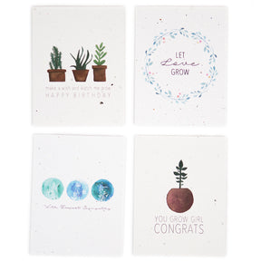 Plantable Seedpaper Cards - Variety 4pk