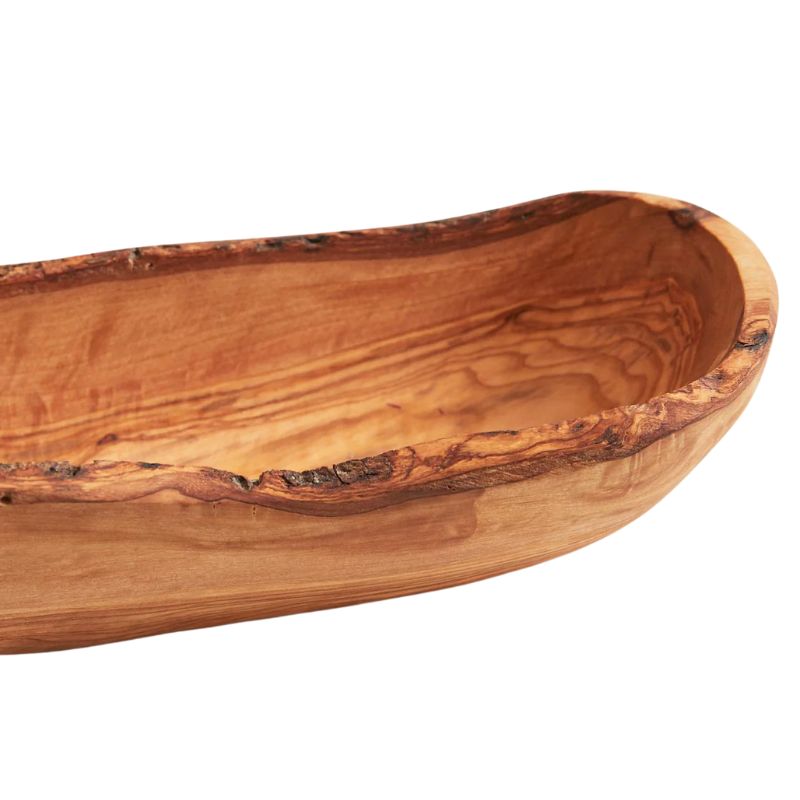 Italian Olivewood Boat Bowl with Live Edge