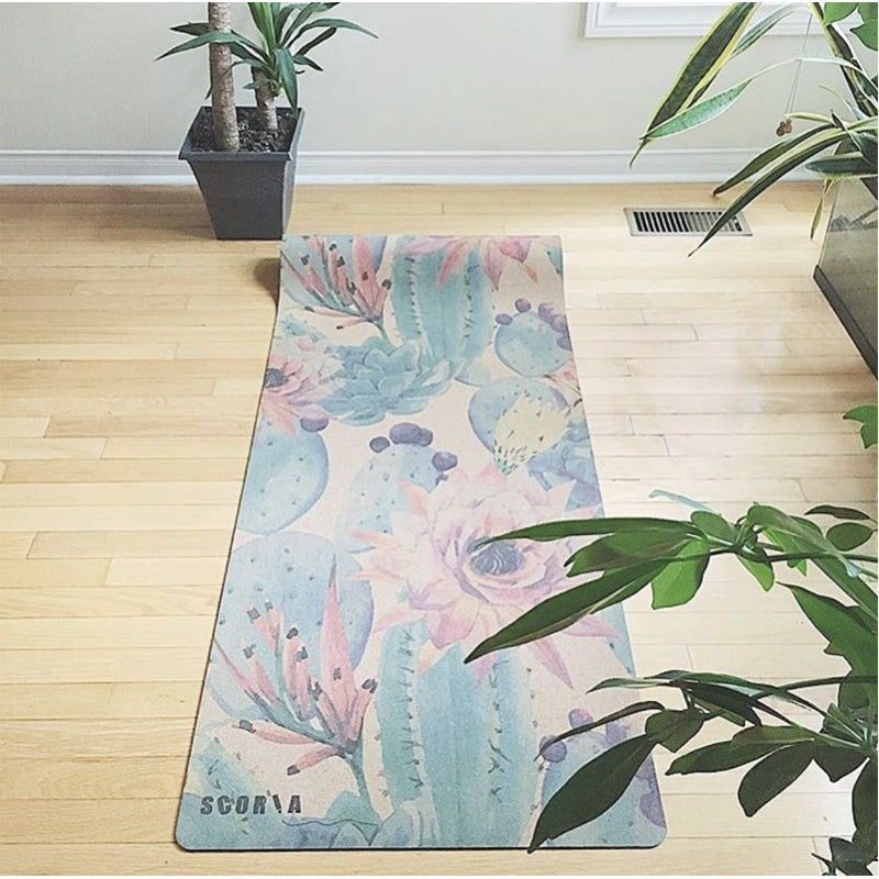 Garden of Flower Cork Yoga Mat