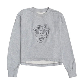 She Blooms Women’s Crop Sweatshirt - XS