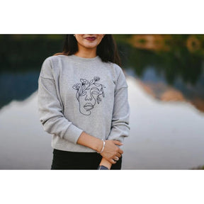 She Blooms Women’s Crop Sweatshirt - XL