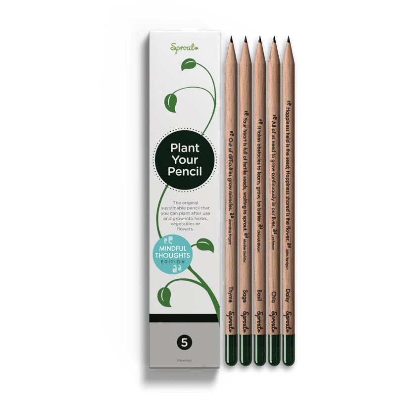 Mindful Thoughts Plantable Pencils - 5pk
