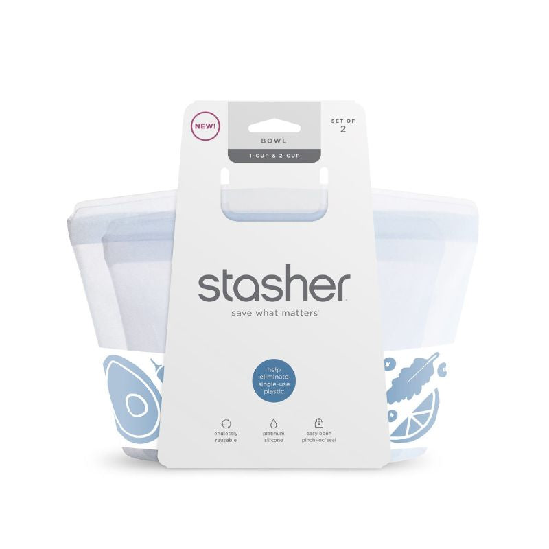 Stasher 2-Cup Bowl in Lavender | Silicone