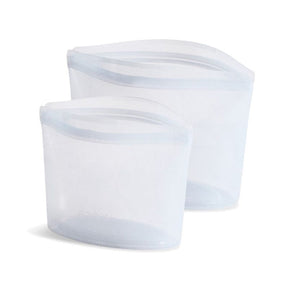 Stasher Silicone Clear Bowl Bundle 2 pk: 2 and 4 Cups