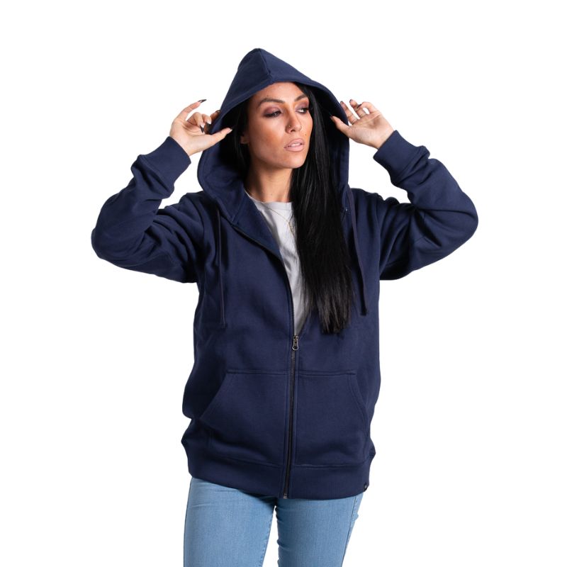 Terra Thread Genderless Roc Cotton Zip Up Hoodies Midnight Blue 2XL