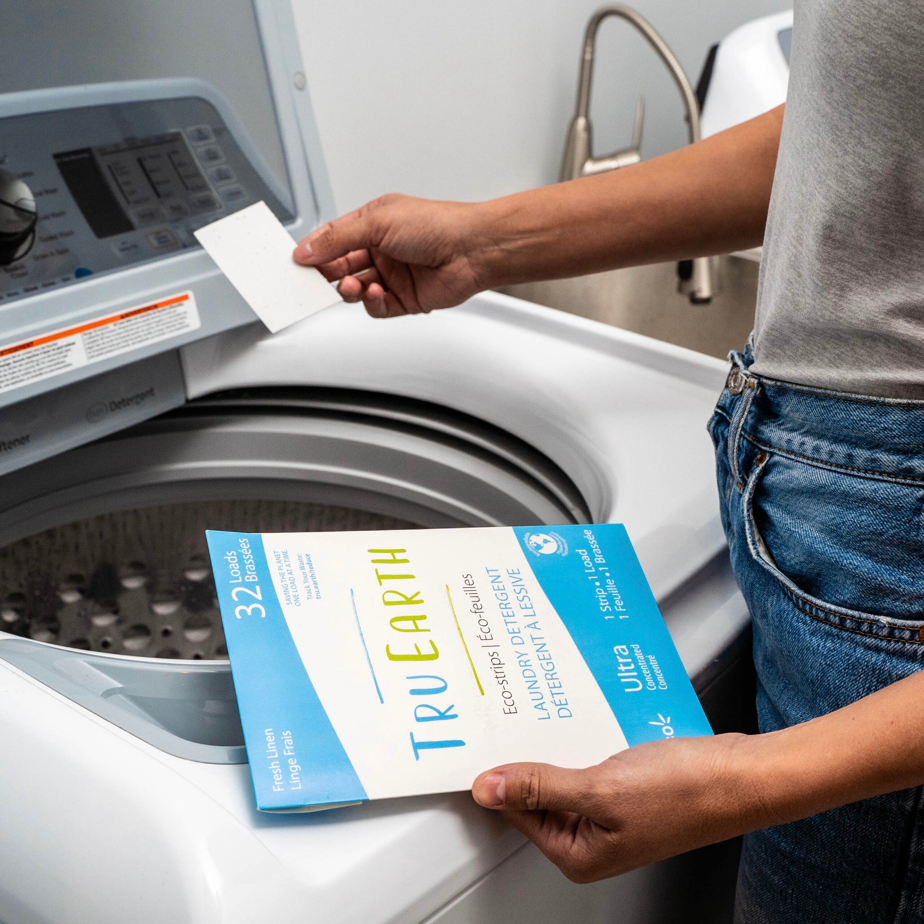 Tru Earth Laundry Detergent Strips Fresh Linen - 64 Loads