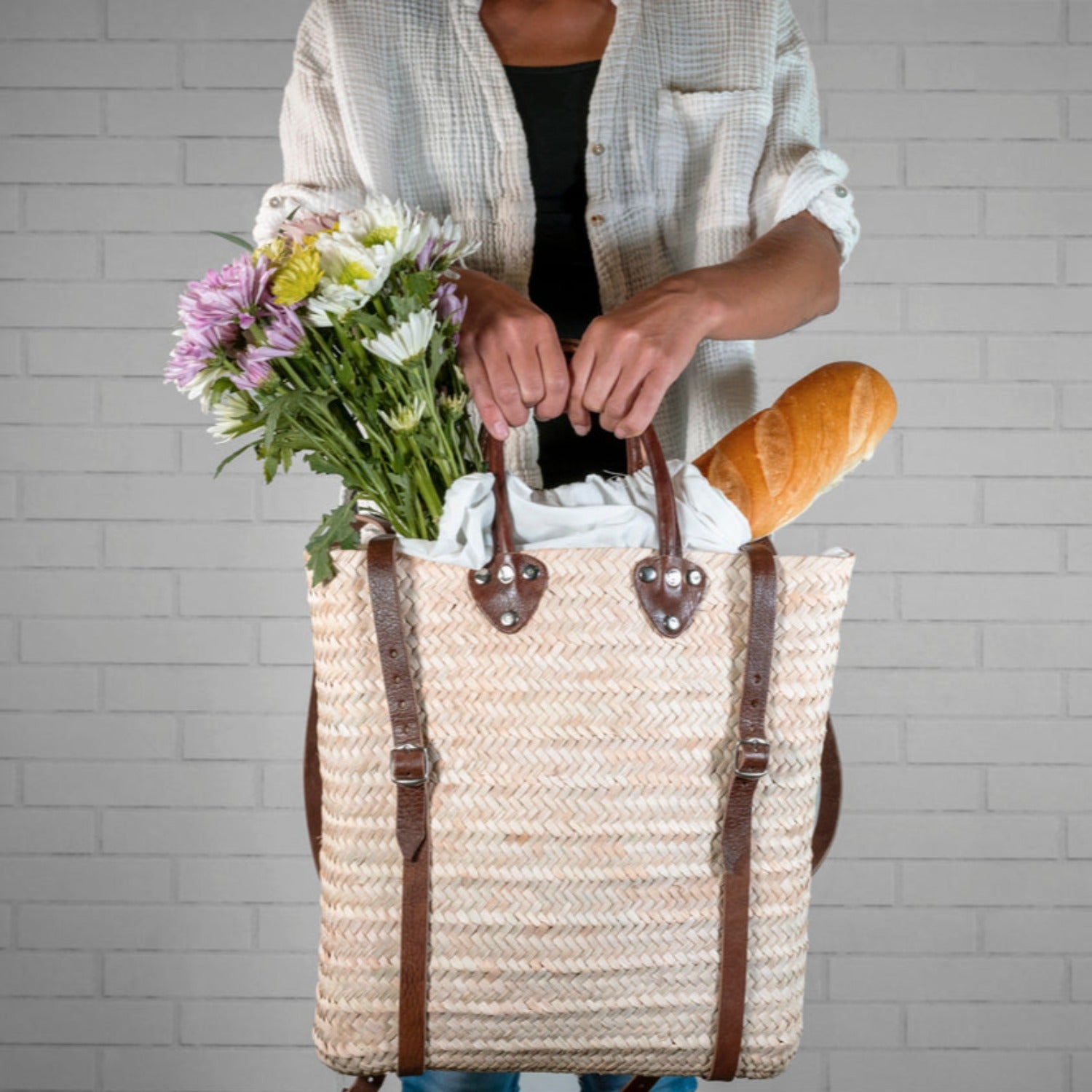 Moroccan Shopping Basket Backpack