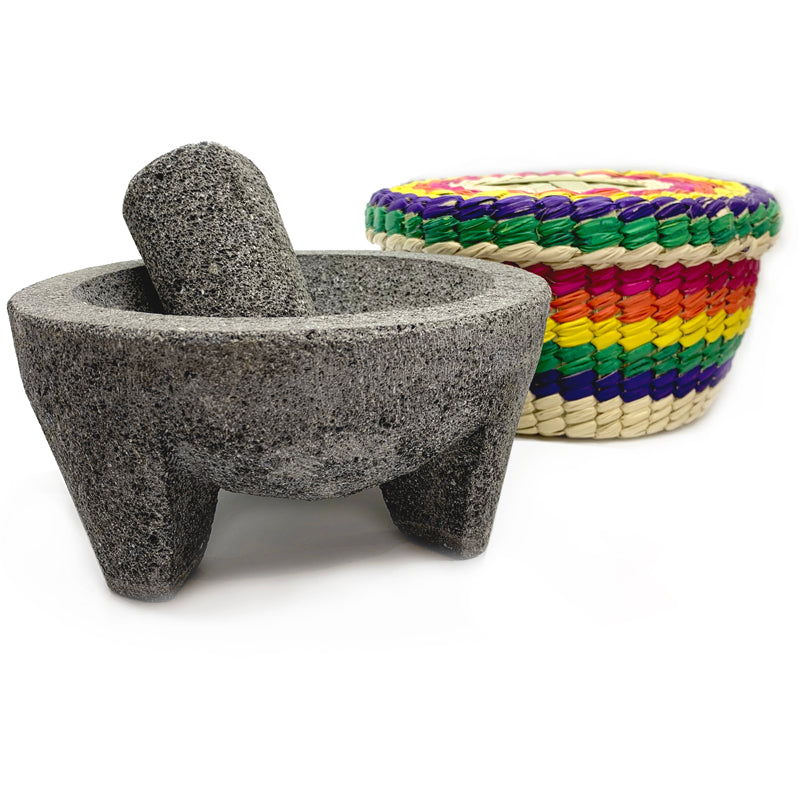 Guacamole Molcajete and Tortilla Basket