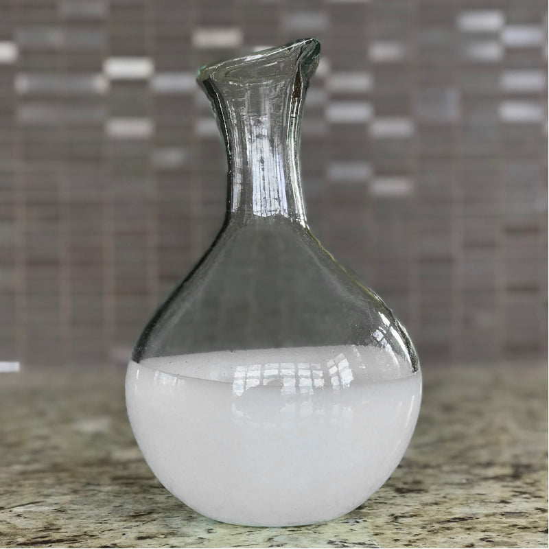 Handblown Recycled Glass Carafe