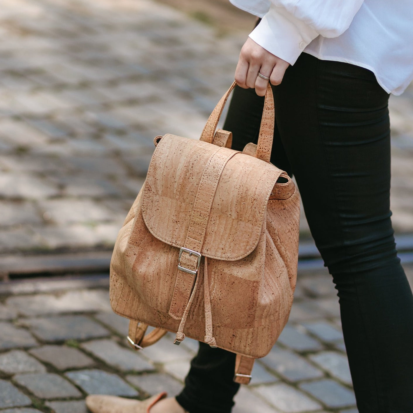 Women's Fashion Backpack. offers Alligator Bag, Cork Leather Backpack, Brown Backpack for Women, Cool Lightweight Backpack, Cork Fabric Travel Bag