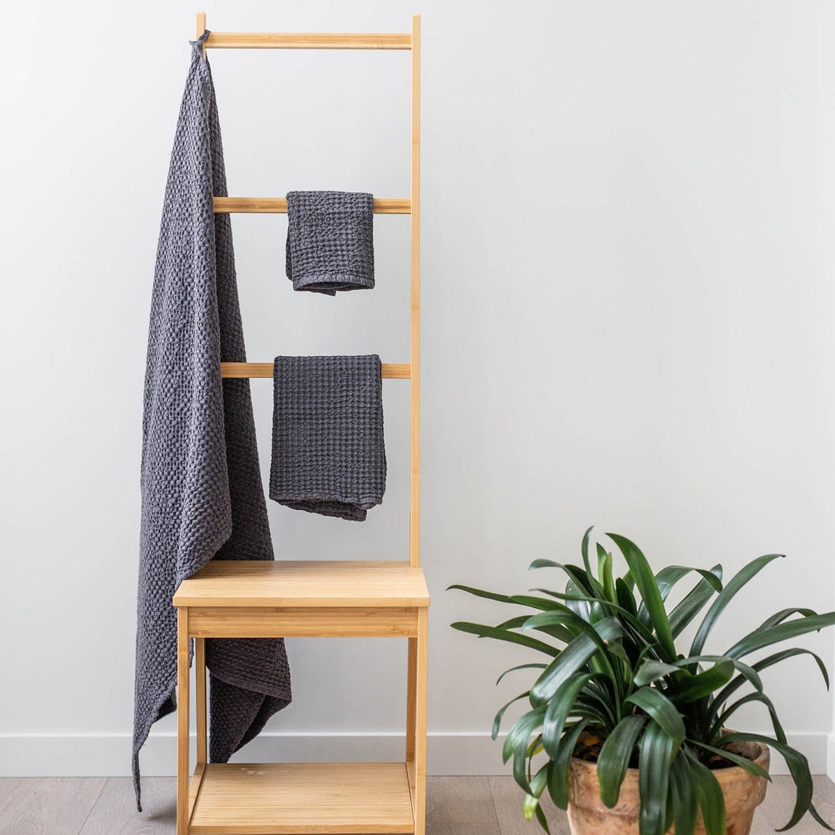 AmourLinen Linen Waffle Towel Set