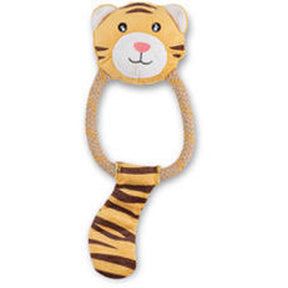 Tiger Plush Rope Dog Toy
