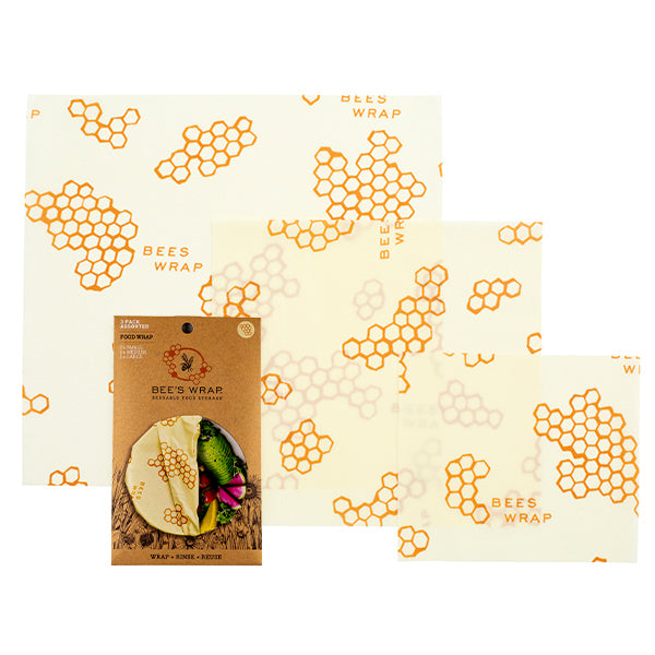 Reusable Beeswax Wraps Assorted Sizes (3 Pk)