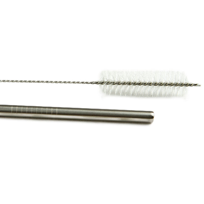 Stainless Steel Straw, Brush, and Pouch Set