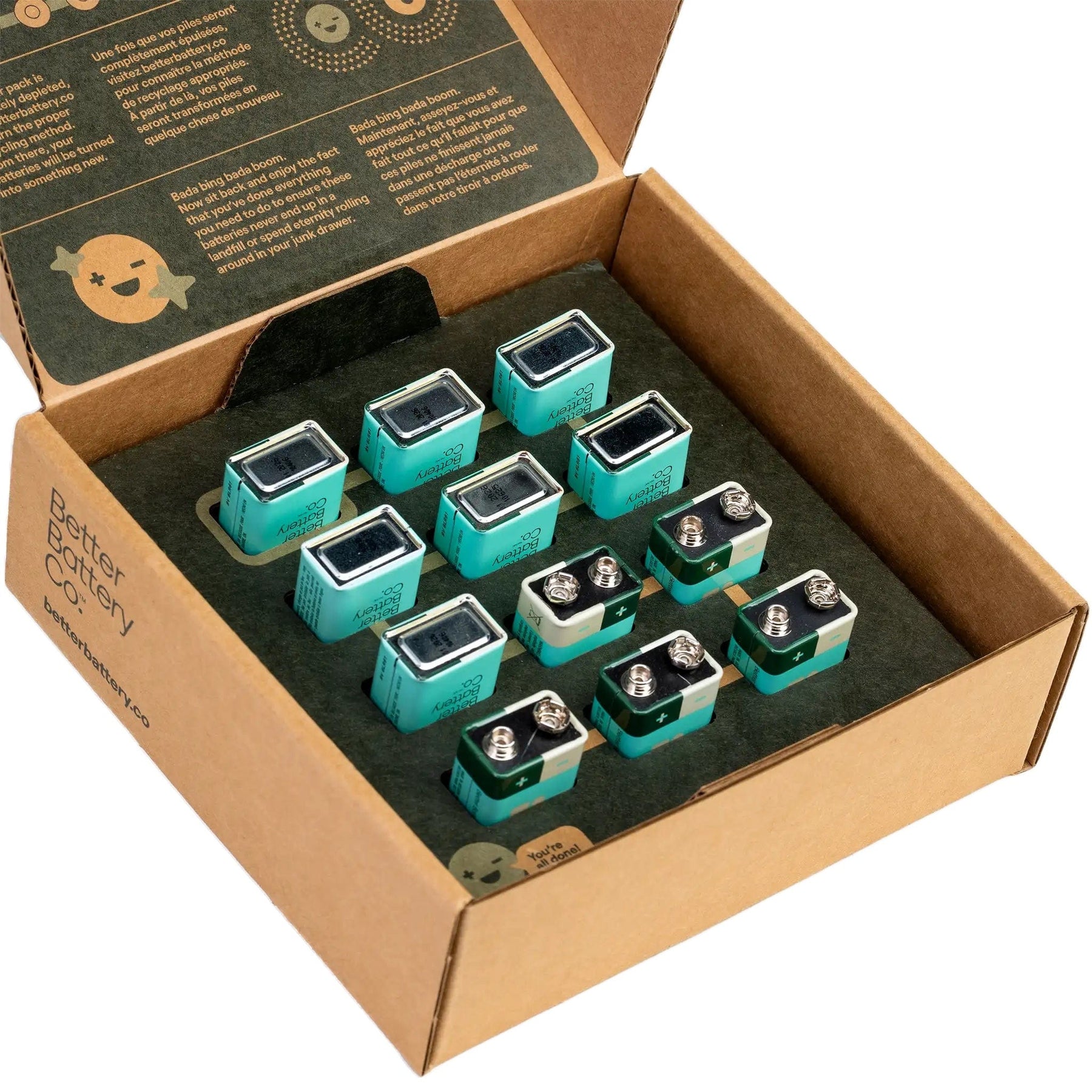 Better Battery Co. 9V 12 pack Recyclable Batteries