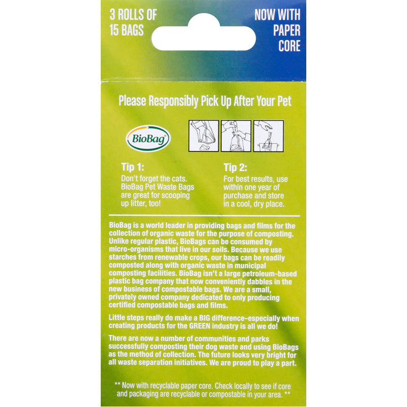 Compostable Pet Waste Bags - 45pk