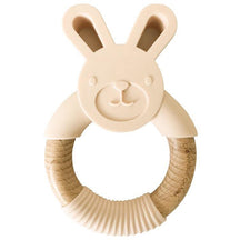 Bunny Silicone + Wood Teething Ring