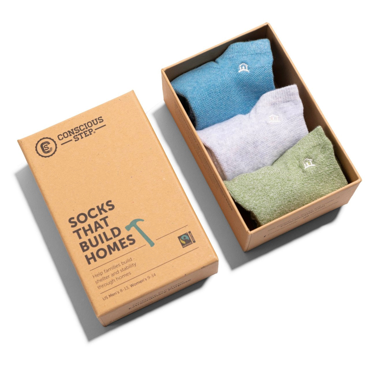 Socks that Build Homes Gift Box 3pk