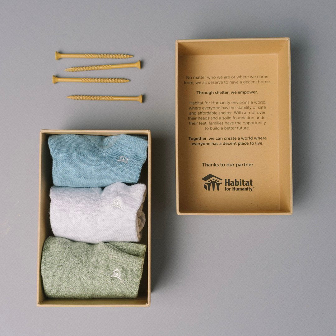Socks that Build Homes Gift Box 3pk