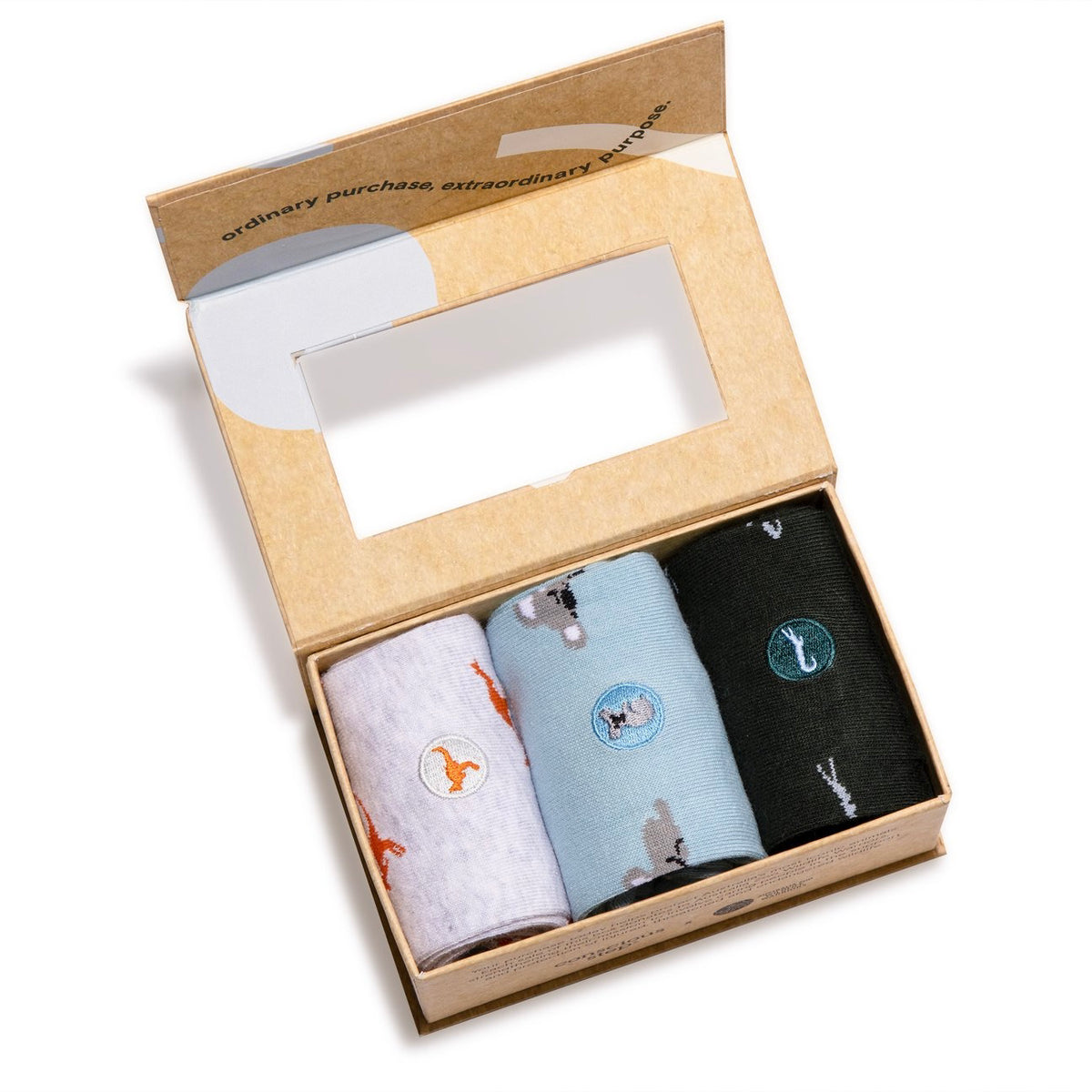Socks that Protect Animals Gift Box 3pk
