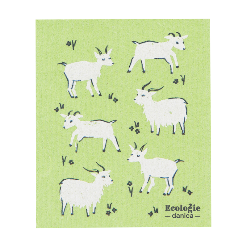 Goats Reusable Swedish Dishcloth