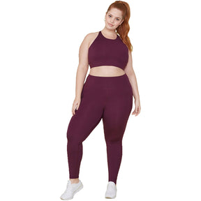 Plum High-Rise Compressive Legging