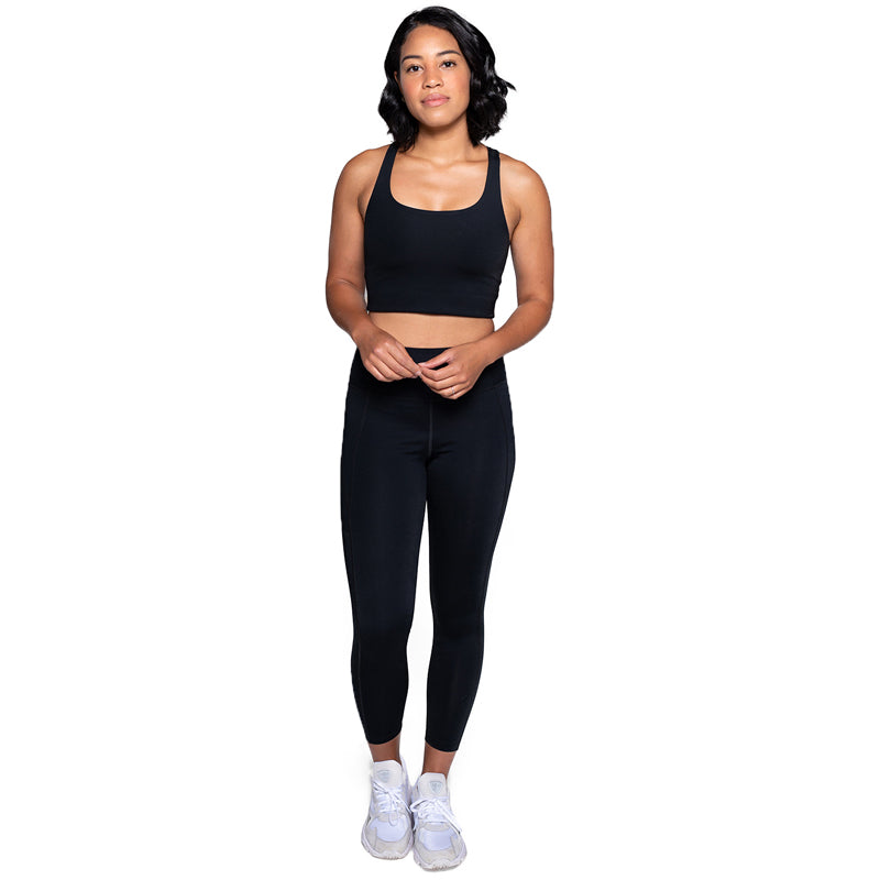Girlfriend Collective Compressive High Rise 7/8 Leggings, Black at