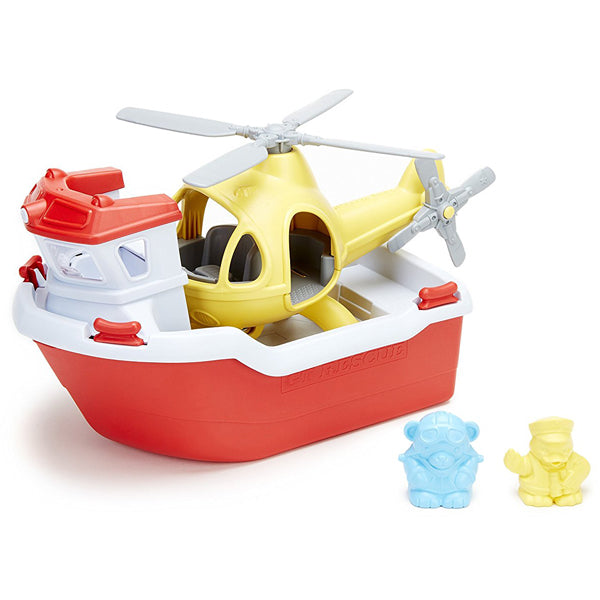 Rescue Boat & Helicopter Bath Toy Set