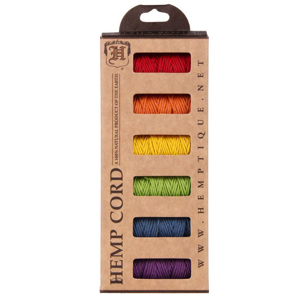 Hemp Cord Multicolor Mini 6-pck