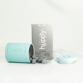 Huppy Charcoal Mint Huppy - Naturally Whitening Toothpaste Tablets