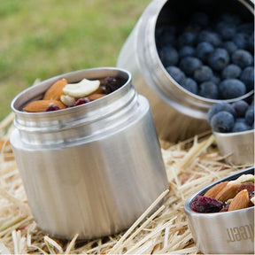 Brushed Stainless Steel Food Canister 8oz