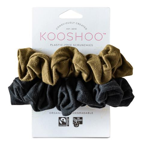 Black Olive Organic Hair Scrunchies