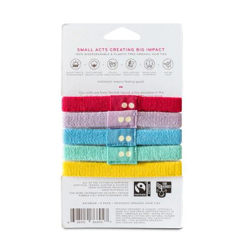 Multicolor Organic Hair Ties