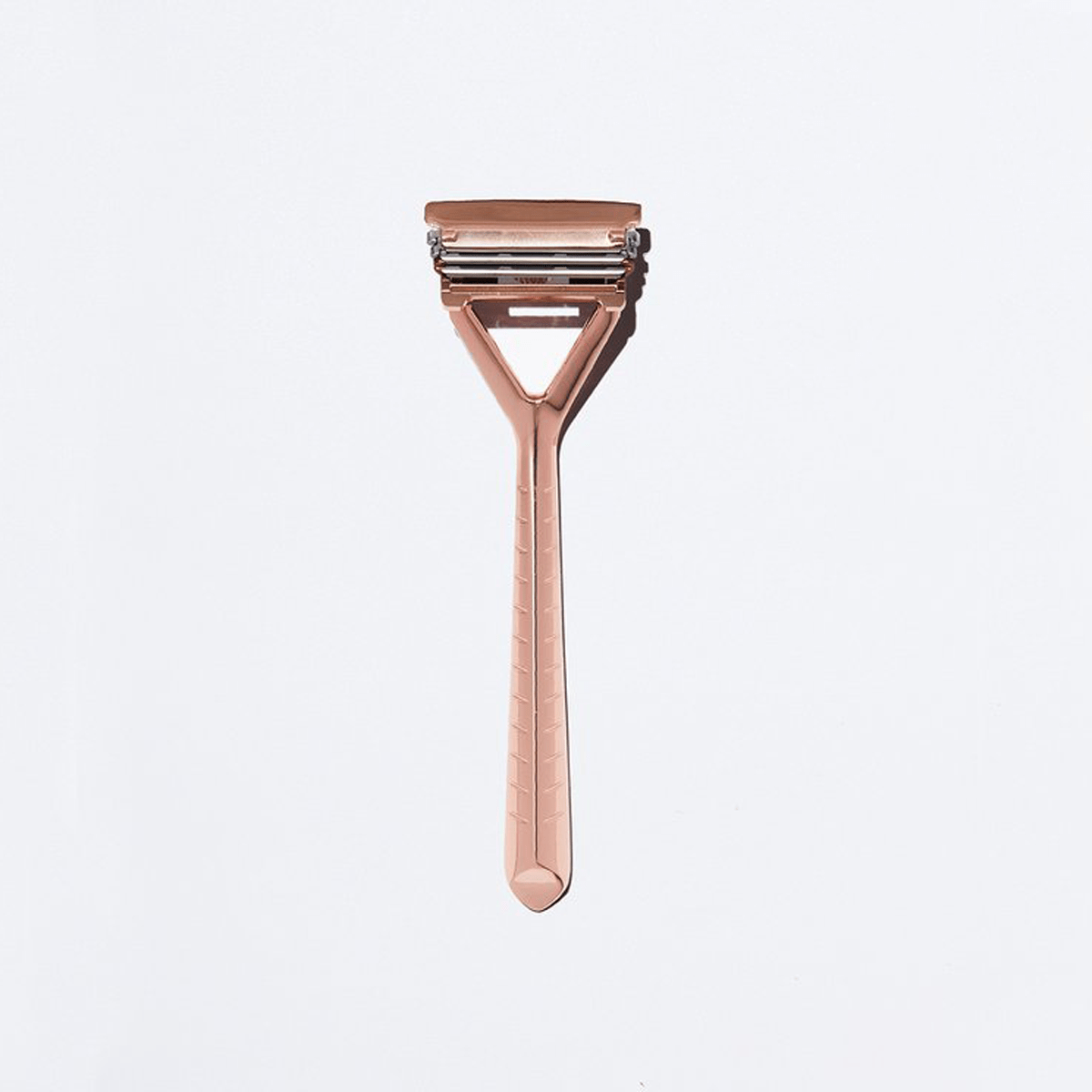 Leaf Shave Rose Gold Leaf Pivoting Head Stainless Steel Razor