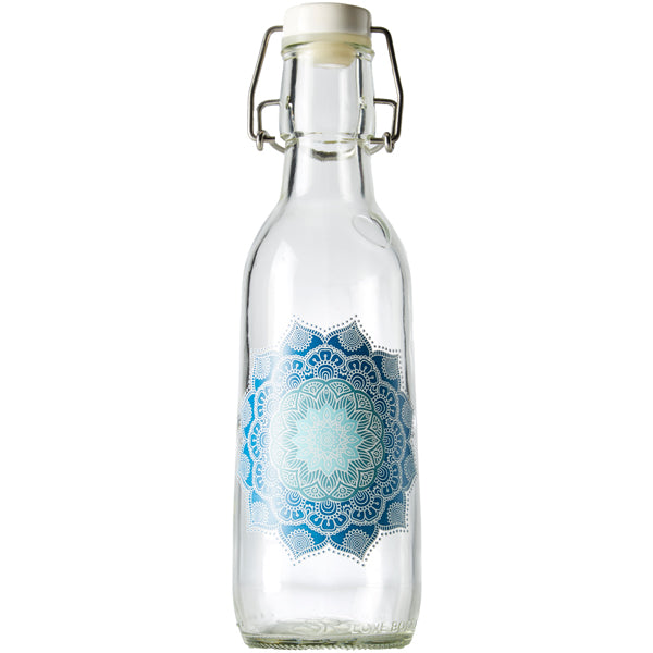 Made in USA - Peace — Love Bottle - Beautiful Reusable Glass Water Bottles