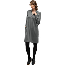 Women's Longsleeve Elementerry Mock V Dress